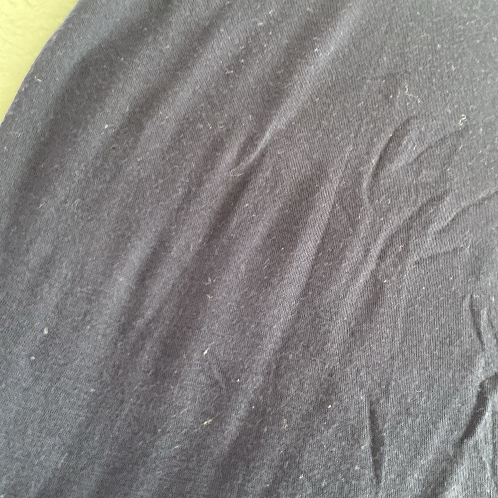 Super sheer navy long sleeve scoop neck shirt - Picture 9 of 17